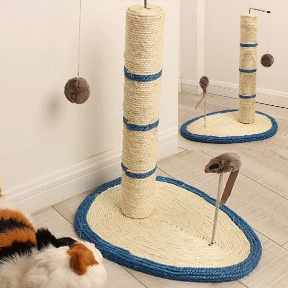 TIRAGRAFFI PER GATTI CORDA CON PALLINA TOPOLINO ALBERO SISAL GATTO TIRA GRAFFI - TrAdE Shop Traesio
