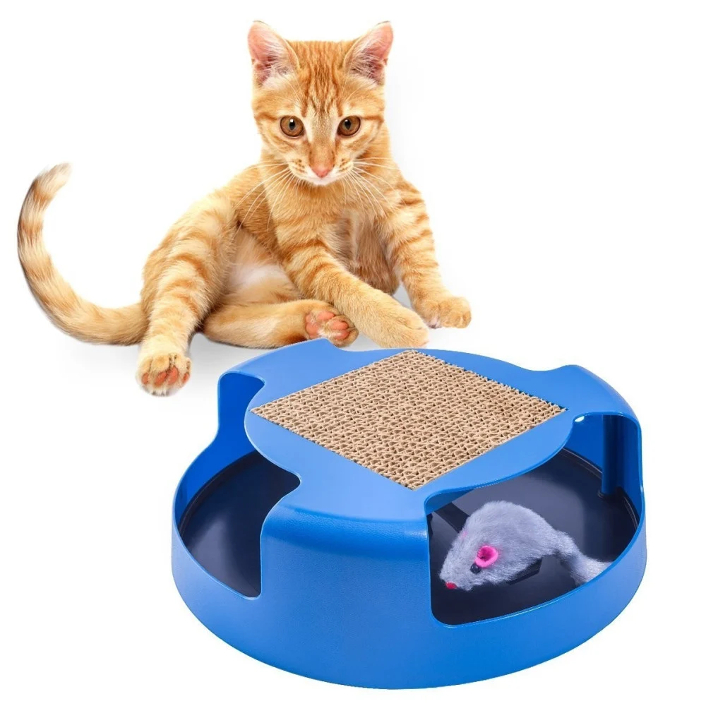 TIRAGRAFFI TIRA GRAFFI GIOCO PER CATTI GATTO CIRCOLARE CON TOPOLINO INTERNO - TrAdE Shop Traesio
