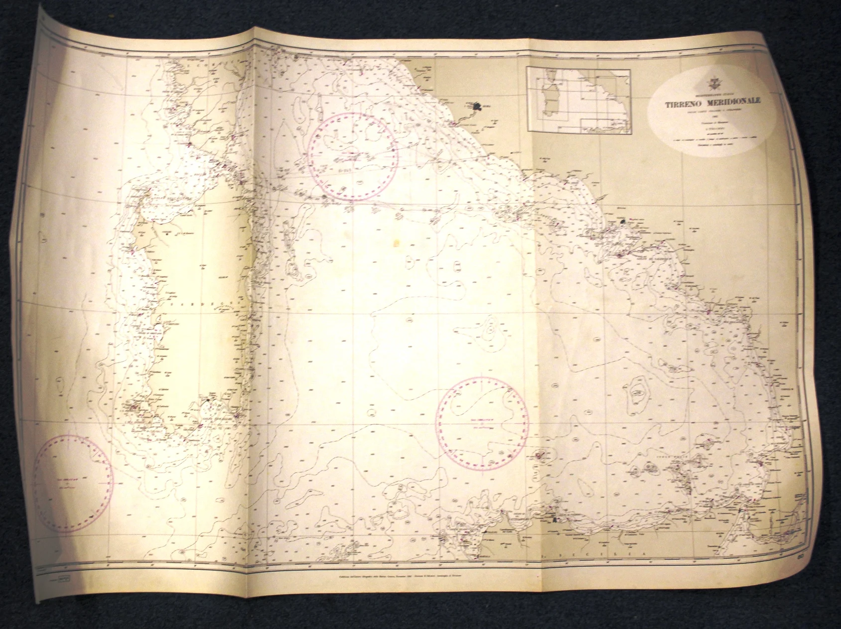 tirreno meridionale n. 60 (1966) - Carte nautiche, da pesca…