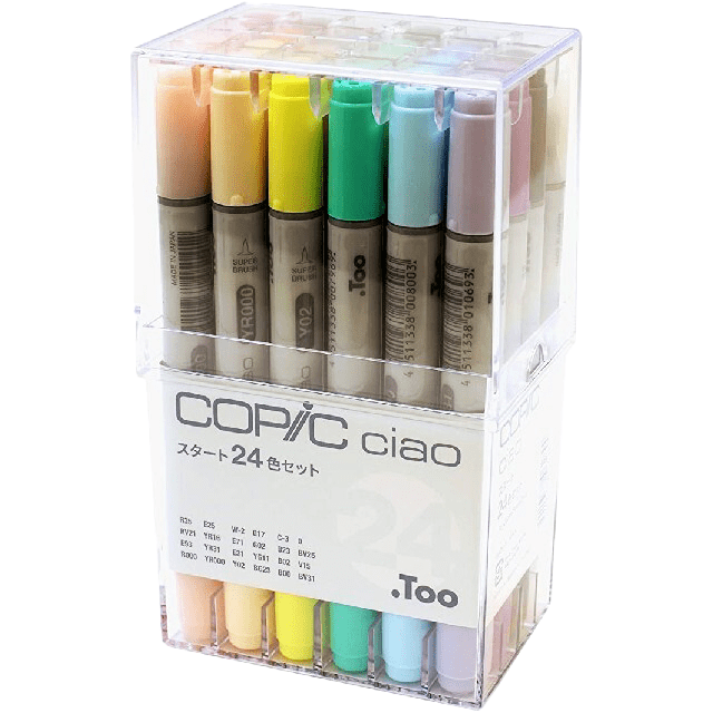 Too Copic Ciao Marker Pen Set 24 Colors Multicolor Illustration