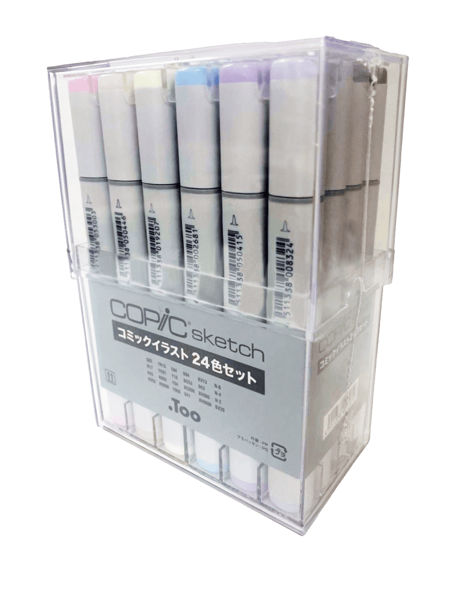 Too Copic Set di 24 Colori per Illustrazioni e Fumetti