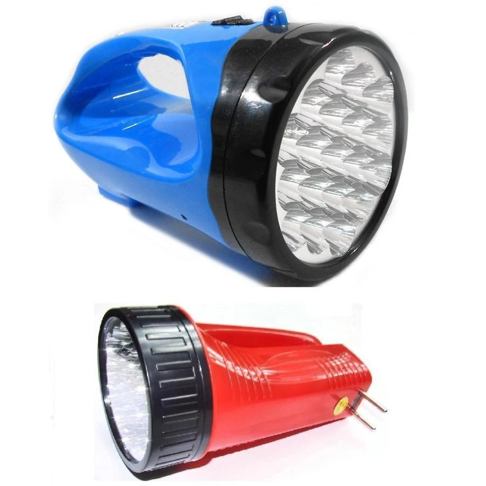 TORCIA A 19 LED LAMPADA RICARICABILE POTENTE LUCE LLUMUNA POTENTE FINO 500 - TrAdE Shop Traesio