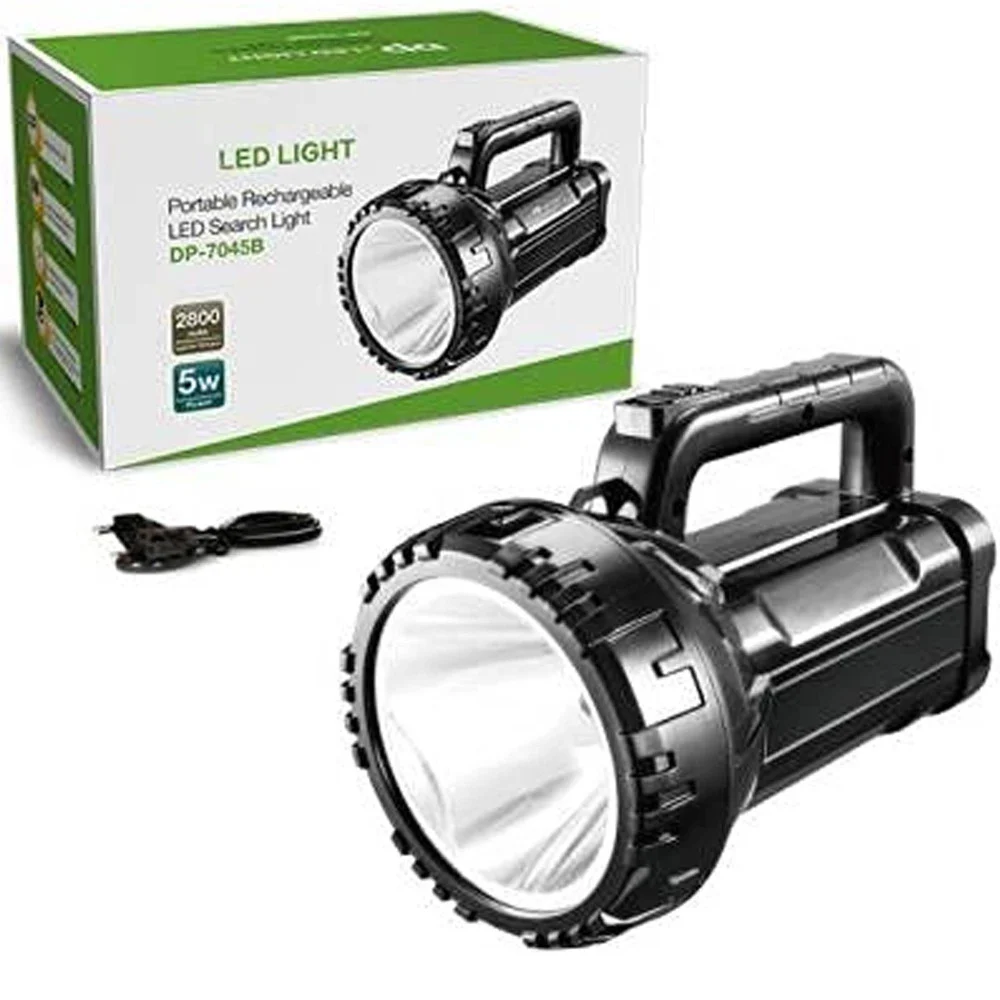 TORCIA LAMPADA FARO PORTATILE LED 5W BATTERIA LUCE EMERGENZA DOPPIA IMPUGNATURA - TrAdE Shop Traesio