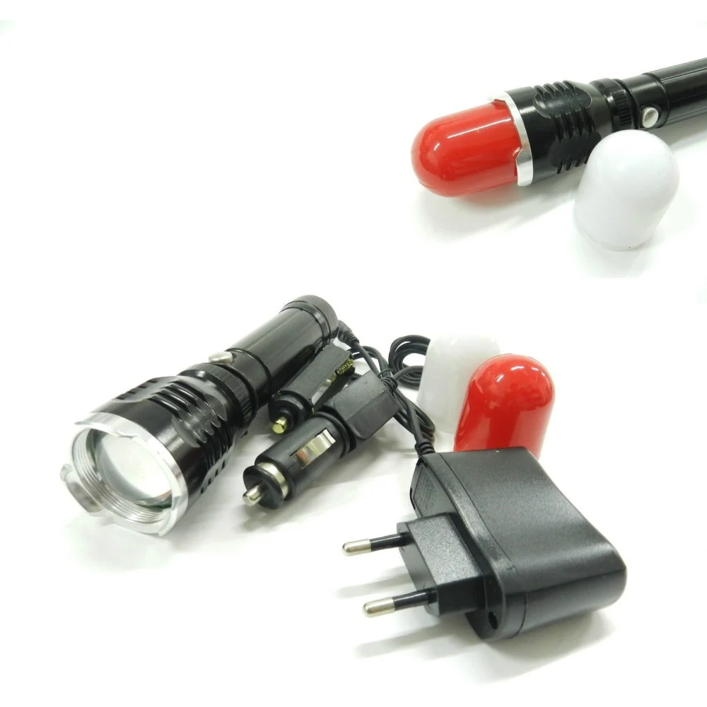 TORCIA LED A LUCE BIANCA 800 LMN CON SEGNALATORE DI EMERGENZA CON CARICABATTERIE - TrAdE Shop Traesio
