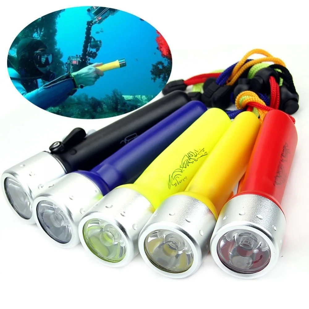 TORCIA SUBACQUEA IMPERMEABILE LED 180 LUMEN CREE 40 metri Q3 SUB LUCE LAMPADA 3W - TrAdE Shop Traesio
