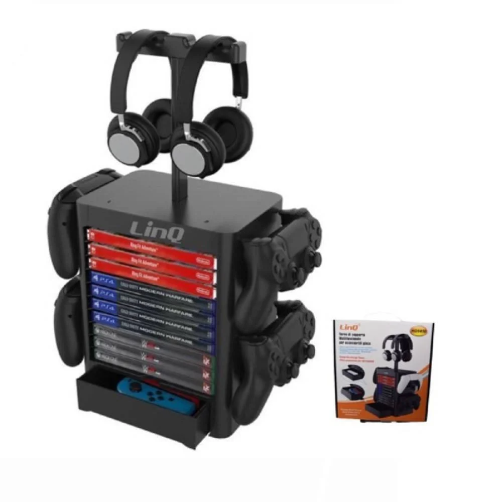 TORRE STAND SUPPORTO MULTIFUNZIONE CONTROLLER PER ACCESSORI GIOCHI PS5 HD3450 - Linq
