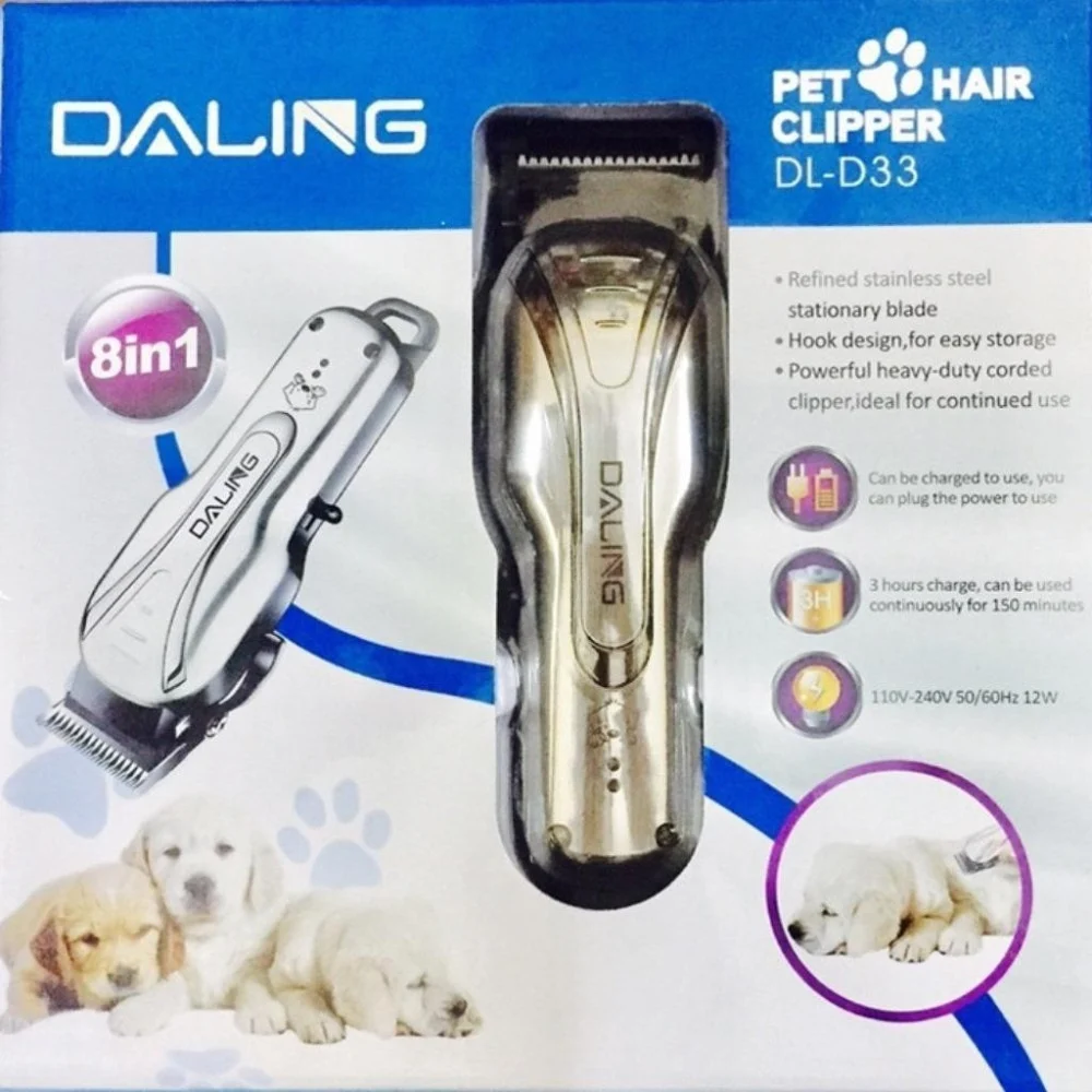 TOSATORE PER CANI TOSATRICE PROFESSIONALE CANI RASOIO PETTINI TAGLIO PELO DL-D33