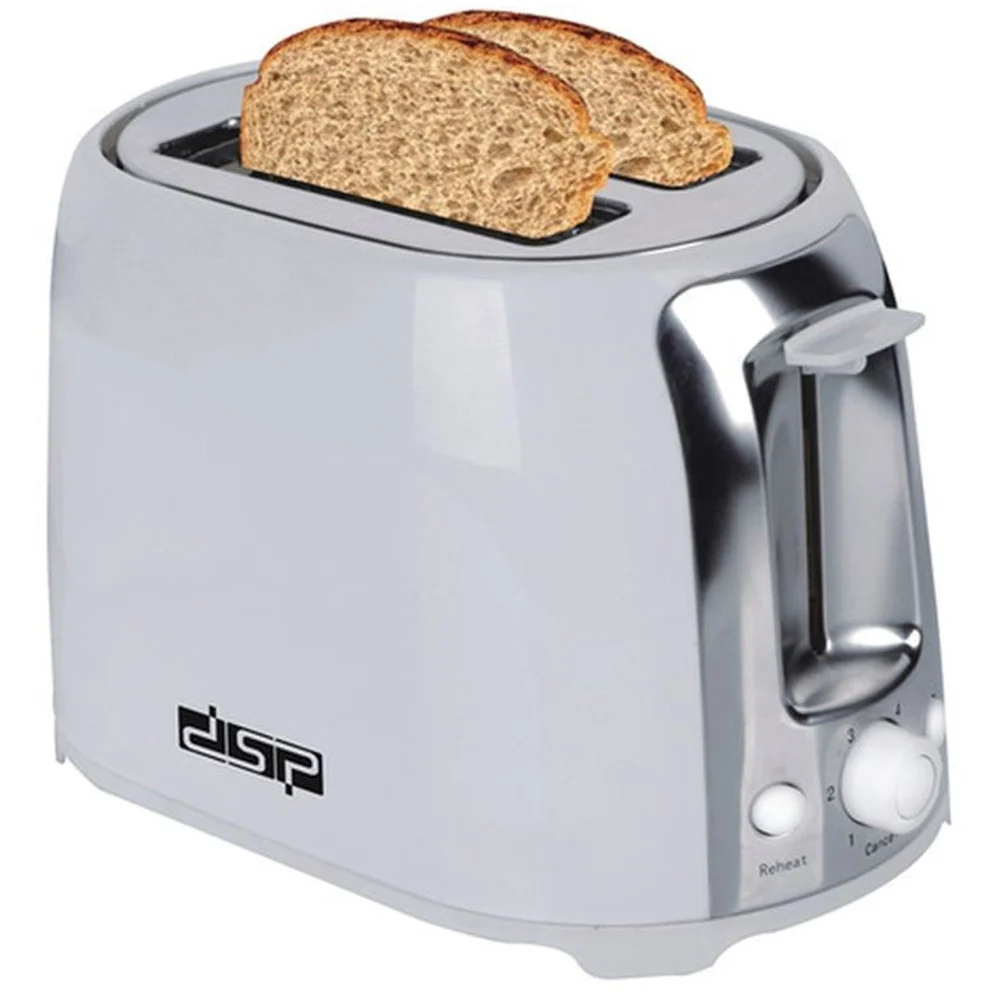 TOSTAPANE PER 2 FETTE 750 W 6 LIVELLI FUNZIONE SCONGELAMENTO TOAST BIANCO - TrAdE Shop Traesio