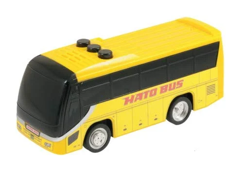 Toyco bus giocattolo a frizione con suoni, batterie incluse Hato Bus giallo