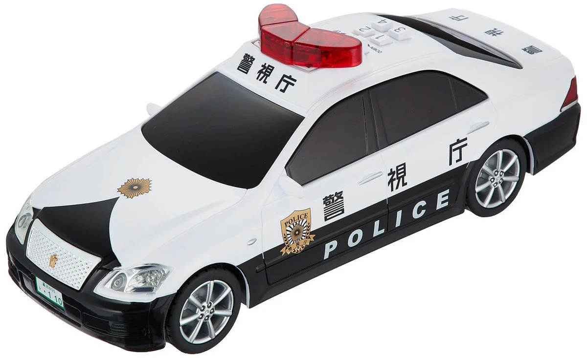 Toyco auto della polizia giocattolo con luci e suoni a frizione Crown