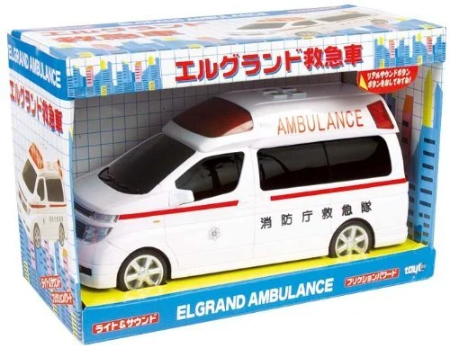 Ambulanza giocattolo con sirena, luci e frizione, pile incluse Elgrand - Toyco