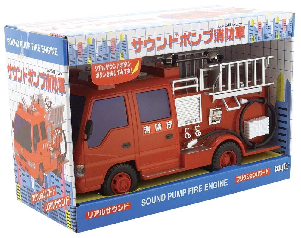 Toyco camion dei pompieri giocattolo a frizione con sirena e suono della pompa
