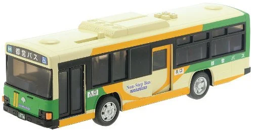 Toyco bus giocattolo a frizione con luci e suoni Toei Bus giallo 2 AA incluse