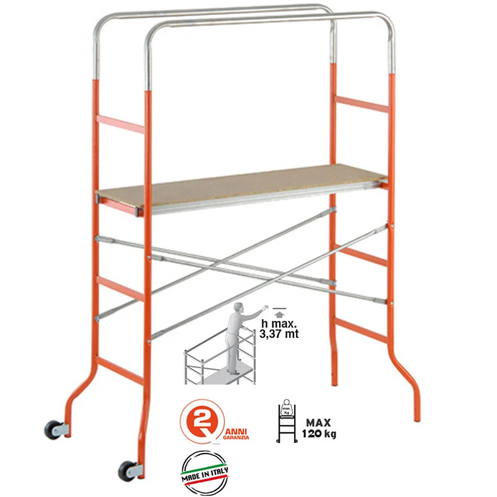 TRABATTELLO MINI CON PIANALE IN LEGNO ALTEZZA MASSIMA 3,37 M GIERRE KREO MINI - Gierre ®