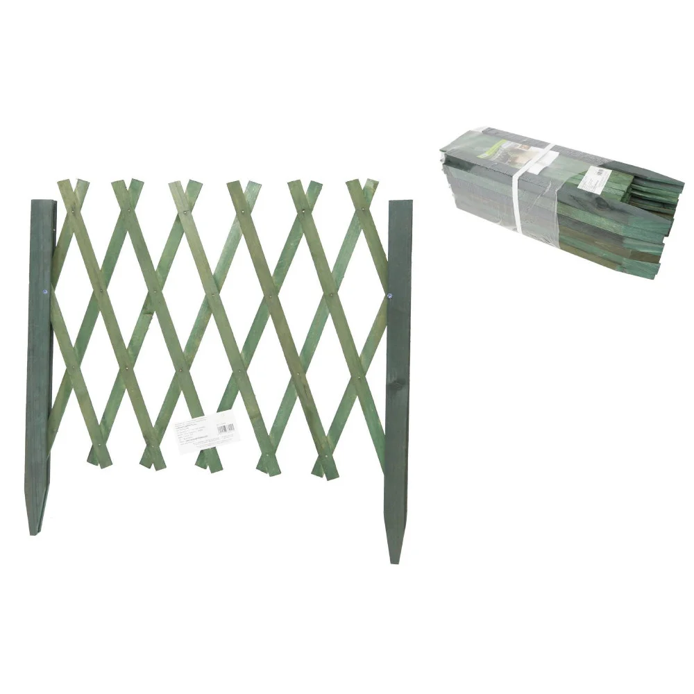 TRALICCIO IN LEGNO RETE ESTENSIBILE VERDE RAMPICANTI STACCIONATA 95 X 49 CM - TrAdE Shop Traesio