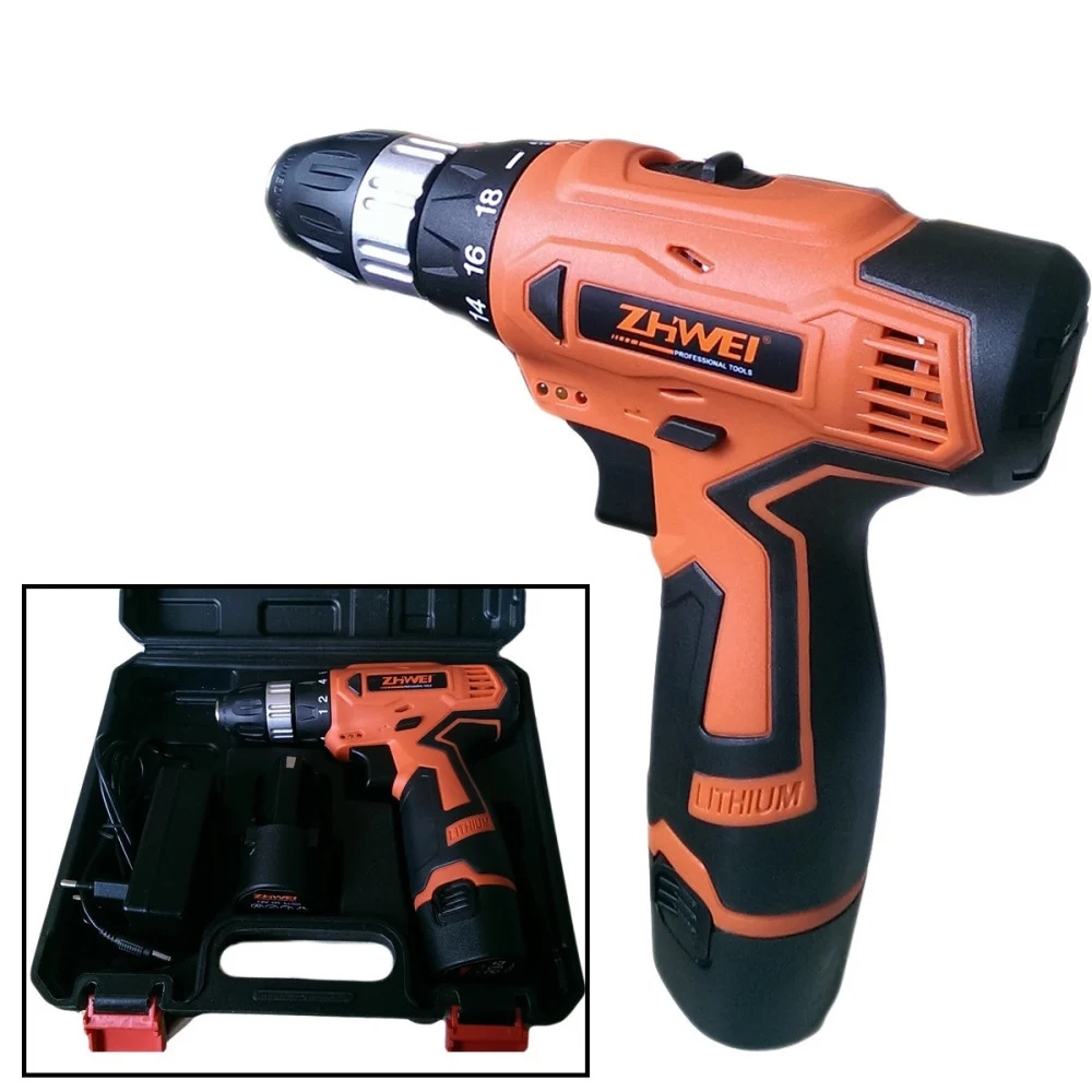 TRAPANO AVVITATORE A BATTERIA RICARICABILE 2 BATTERIE 12 VOLT MANDRINO 10mm - TrAdE Shop Traesio