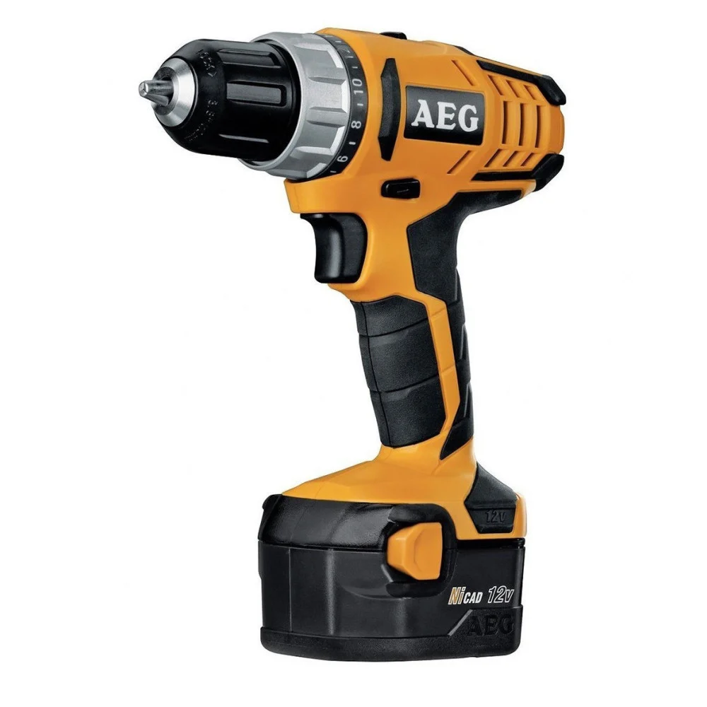 TRAPANO AVVITATORE BS 12G2 NiCd MANDRINO FIXTEC 10 mm 2 VELOCITA' 24 REGOLAZIONE - AeG ®