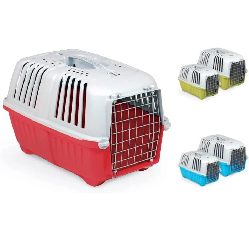 TRASPORTINO PRATIKO METAL DA VIAGGIO PORTA METALLICA PER CANI GATTI 55X36X36 CM - TrAdE Shop Traesio