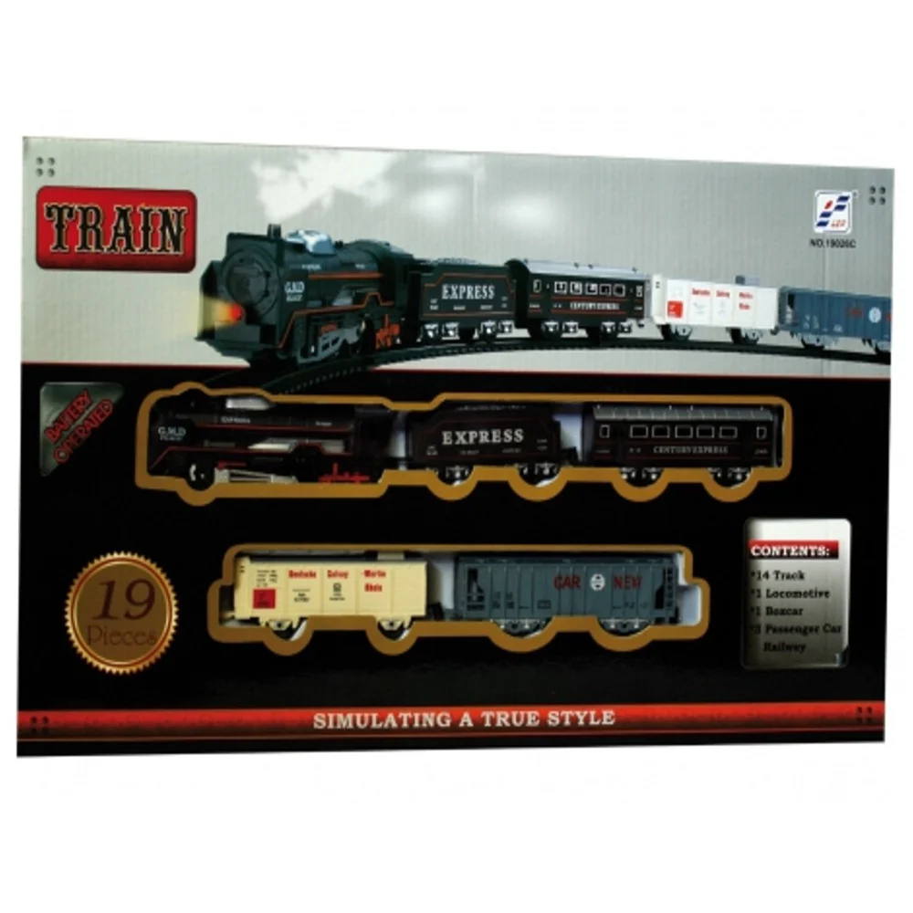 TRENO MERCI CLASSICO ESPRESSO CON LUCI PISTA 276 CM GIOCO TRENINO PER BAMBINI - TrAdE Shop Traesio