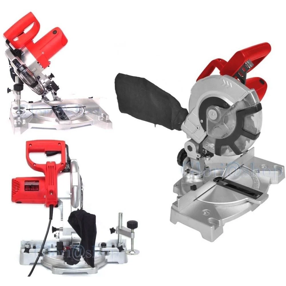 TRONCATRICE TAGLIA PER LEGNO 1400 W SEGA CIRCOLARE LAMA TAGLIO 210 MM A 45° LATI - TrAdE Shop Traesio