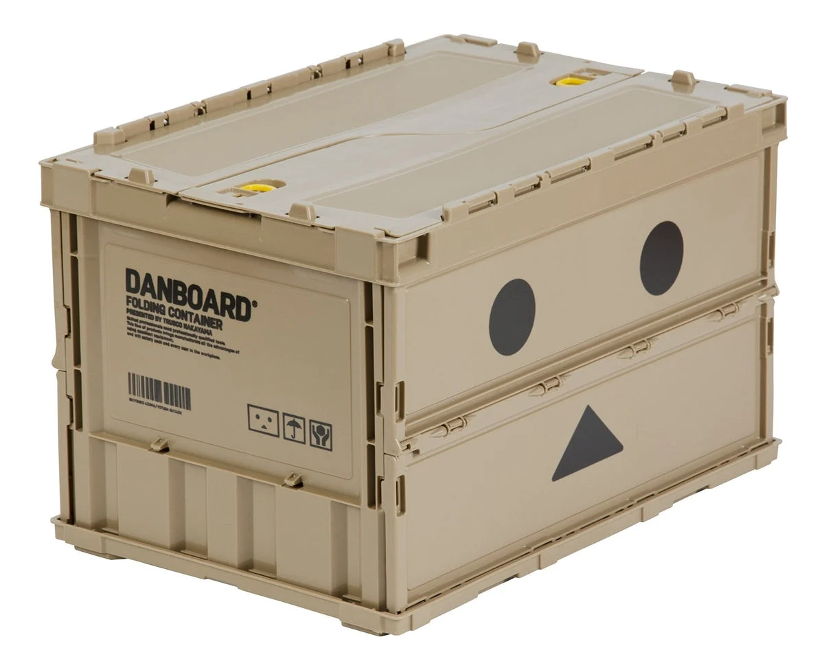 Trusco Contenitore Pieghevole 50L con Coperchio Bloccabile TR-C50B-A-DNB