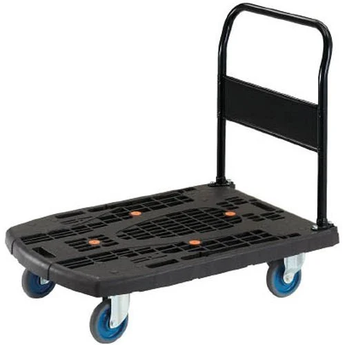 TRUSCO Carrello piattaforma manico fisso, fermo inc. MPK900OGS-8000 Oliva 400 kg