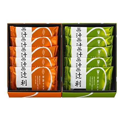 Tsujiri Kyocha Rusk Matcha & Hojicha 10 Pieces Snack Treats