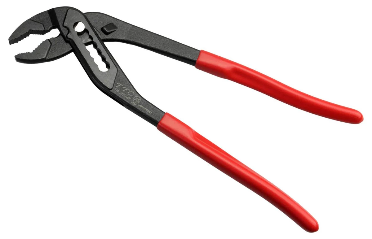 Tsunoda TTC 3‑Plate Water Pump Pliers (JIS) 250mm — TH-250WP