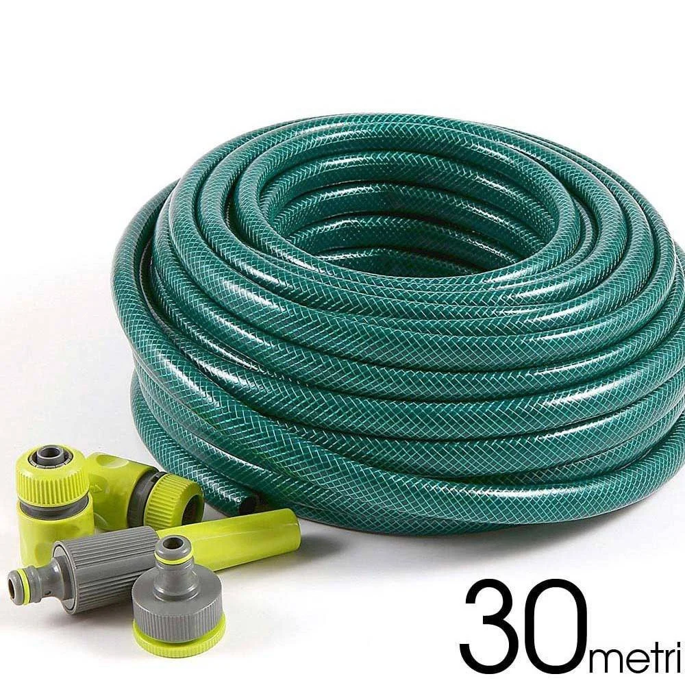 TUBO DA GIARDINO 30 MT IN PVC IRRIGAZIONE E GIARDINAGGIO CON CONNETTORI - TrAdE Shop Traesio