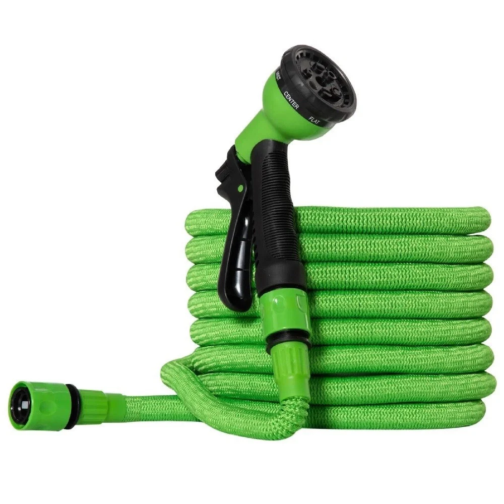 TUBO DA GIARDINO ESTENSIBILE ALLUNGABILE PISTOLA POMPA ANNAFFIATORE FINO A 22MT - TrAdE Shop Traesio