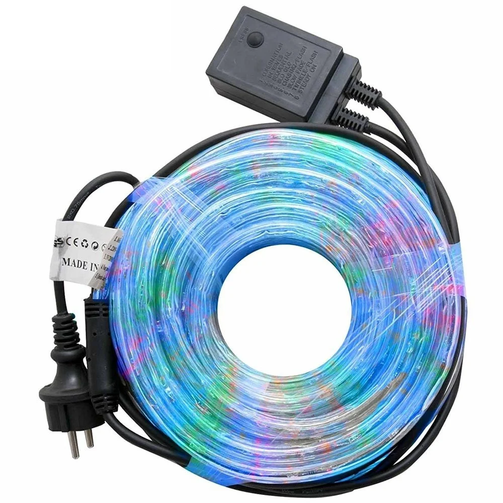 TUBO LUMINOSO NATALIZIO 20 METRI LED MULTICOLOR CONTROLLER 8 FUNZIONI X ESTERNO - TrAdE Shop Traesio