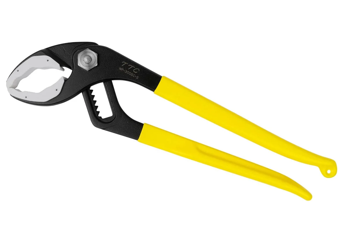 Pinza a pappagallo antigraffio con ganasce in resina a molla WP-300SC-S 300mm