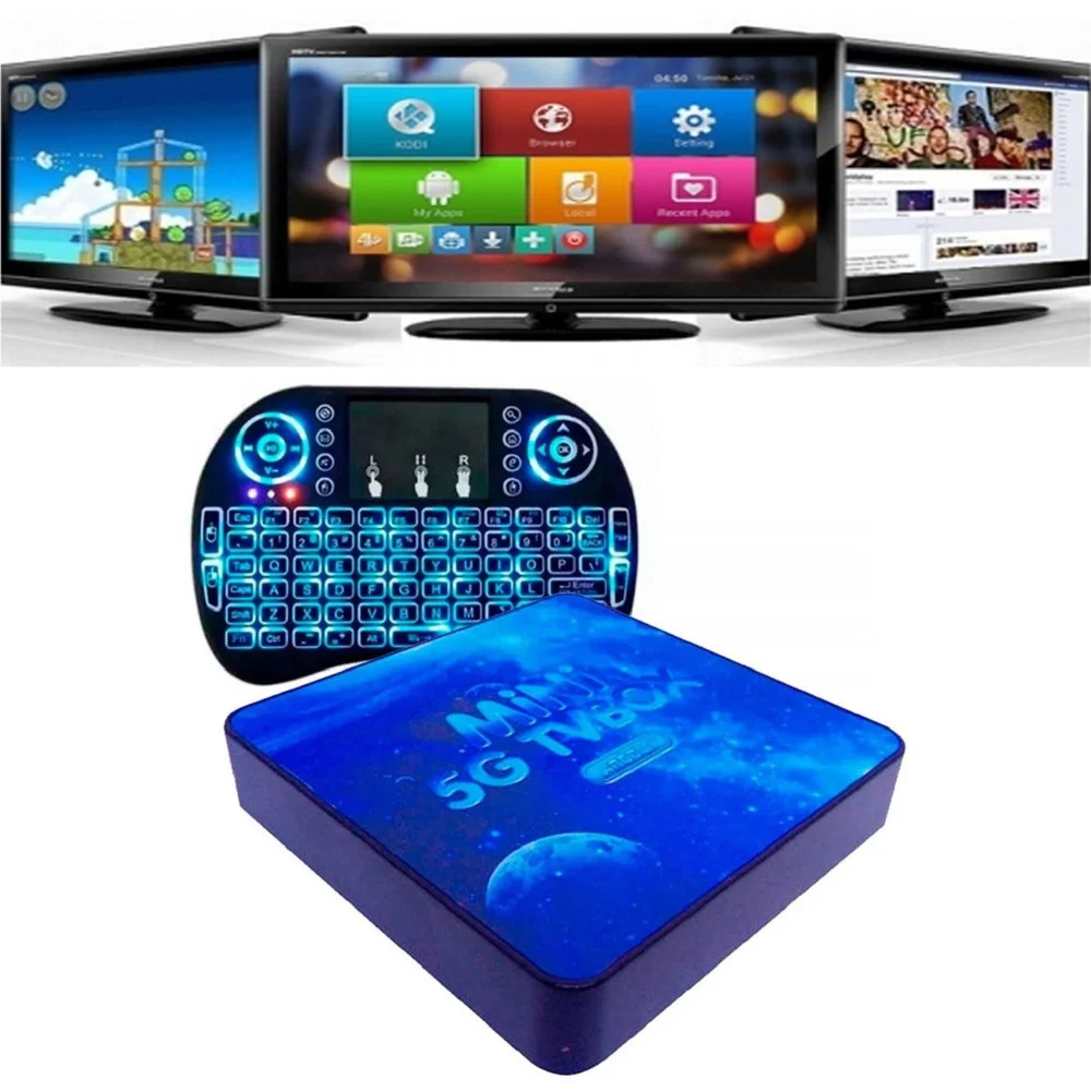 TV BOX Q5GMINI ULTRA 6K HD 4G RAM + 64G WI-FI ANDROID 10 SMART TV BOX TASTIERA