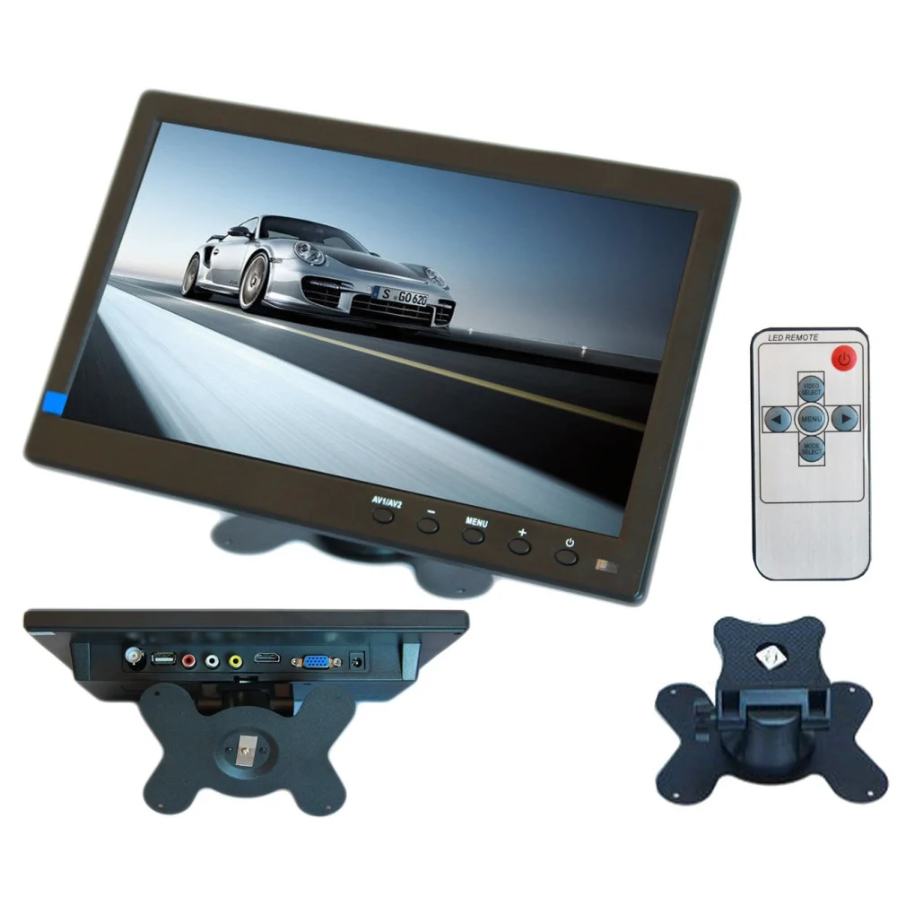 TV TELEVISORE MONITOR LCD DIGITALE 10.1' TFT PER VIDEOSORVEGLIANZA VGA BNC HDMI - TrAdE Shop Traesio