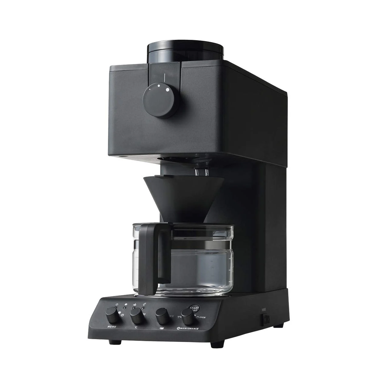 Twinbird Macchina da Caffè Automatica con Macinino 3 Tazze CM-D457B Nero