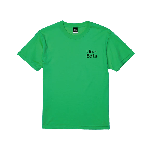 Uber Eats Camiseta de Manga Corta Silueta Box Verde