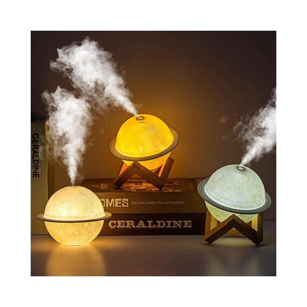 UMIDIFICATORE DIFFUSORE AROMI AROMATERAPIA LAMPADA DA TAVOLO LED ULTRASUONI LUNA - TrAdE Shop Traesio