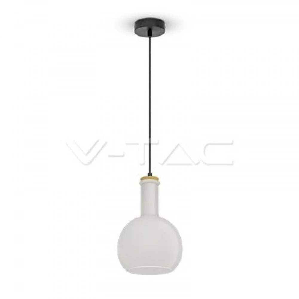 V-TAC VT-7205 LAMPADARIO A SOSPENSIONE IN VETRO CON PORTALAMPADA E27