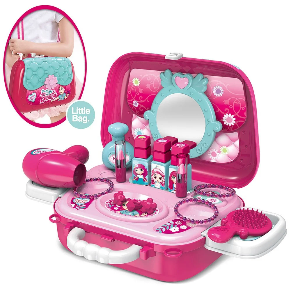 VALIGETTA BEAUTY SPECCHIO GIOCATTOLO BAMBINI 17 ACCESSORI BELLEZZA CON TRACOLLA - TrAdE Shop Traesio