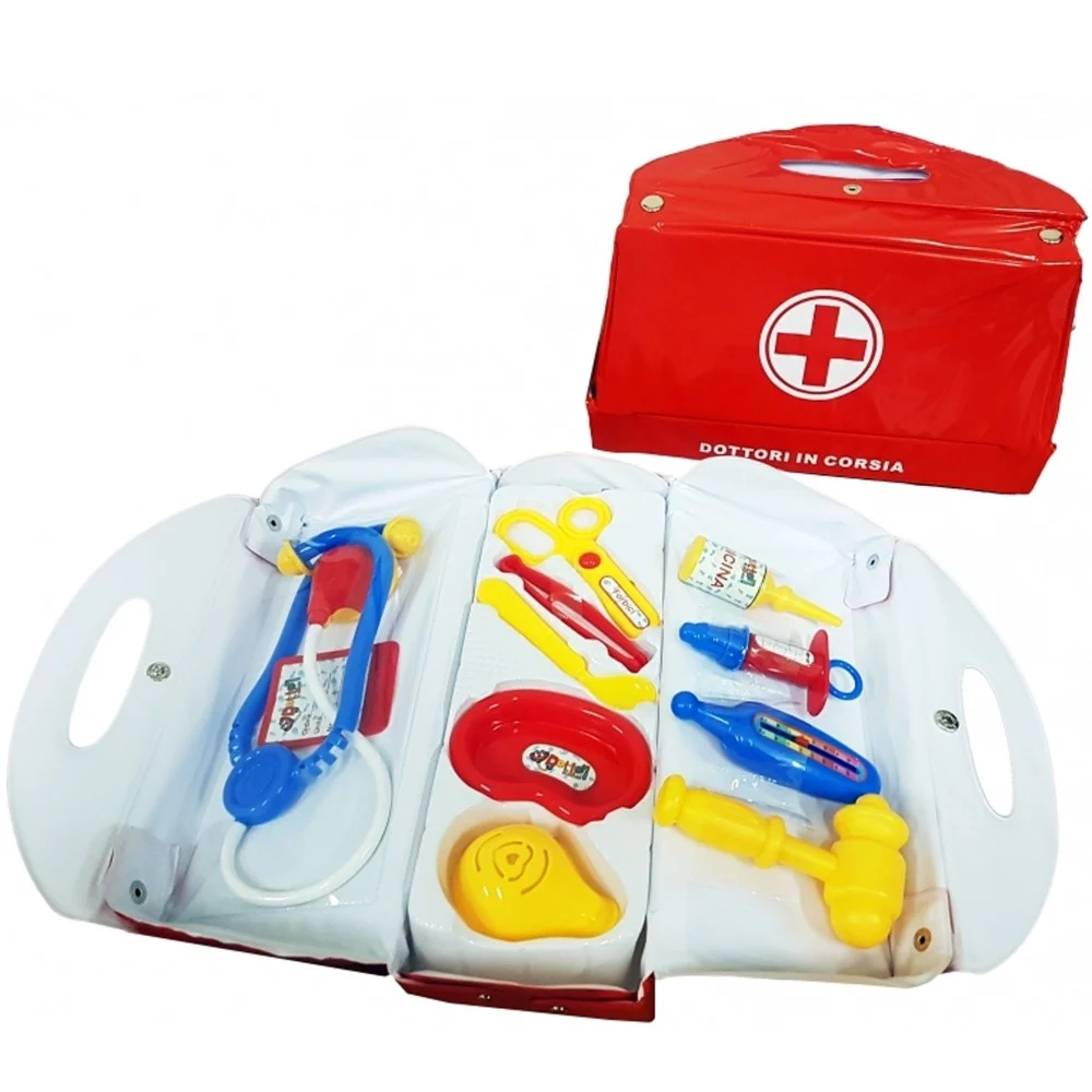 VALIGETTA DOTTORI IN CORSIA STETOSCOPIO FORBICE SIRINGA MARTELLETTO GIOCO BAMBINI - TrAdE Shop Traesio