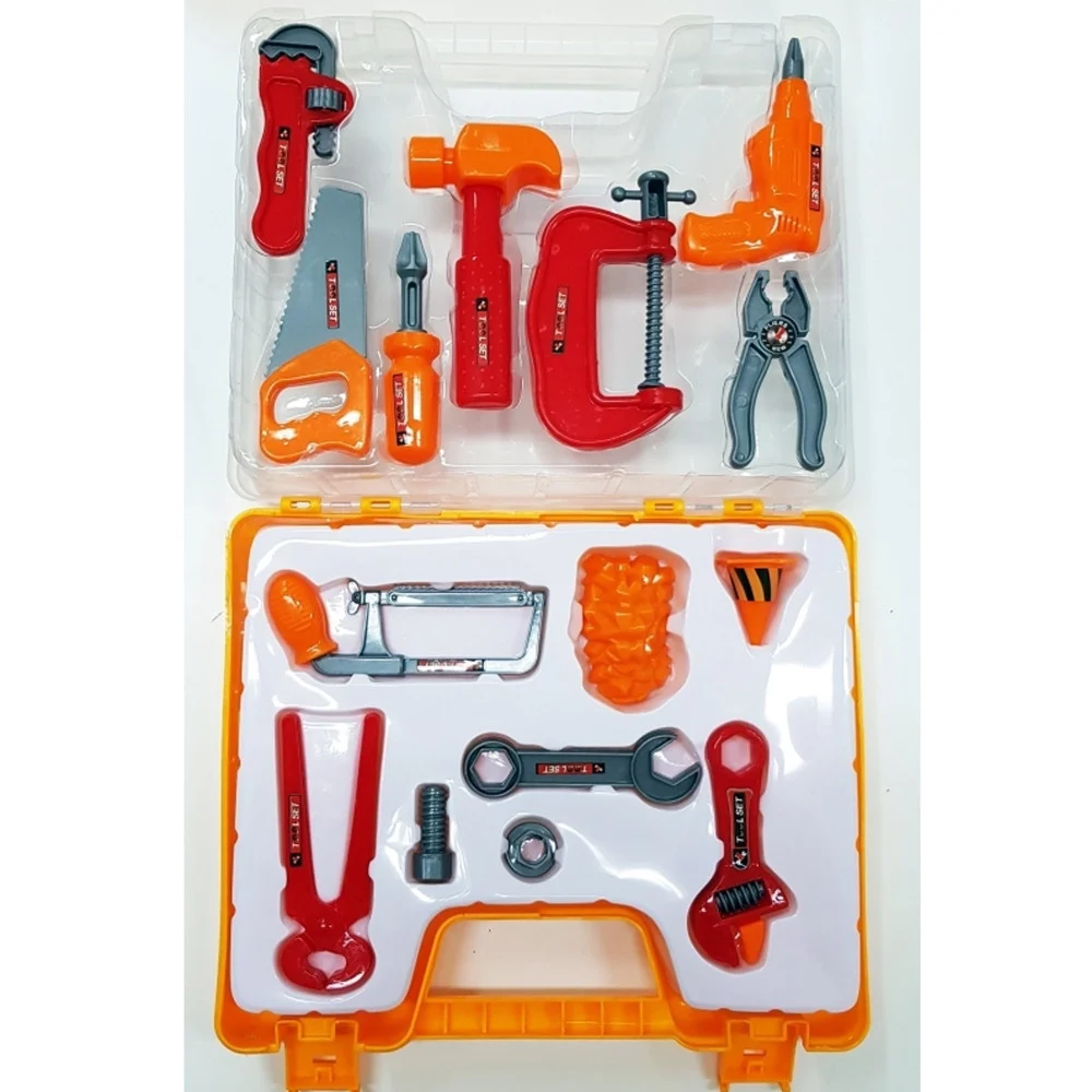 VALIGETTA SET 15 PEZZI ATTREZZI DA LAVORO TRAPANO SEGA CRICK PINZA MORSETTO - TrAdE Shop Traesio