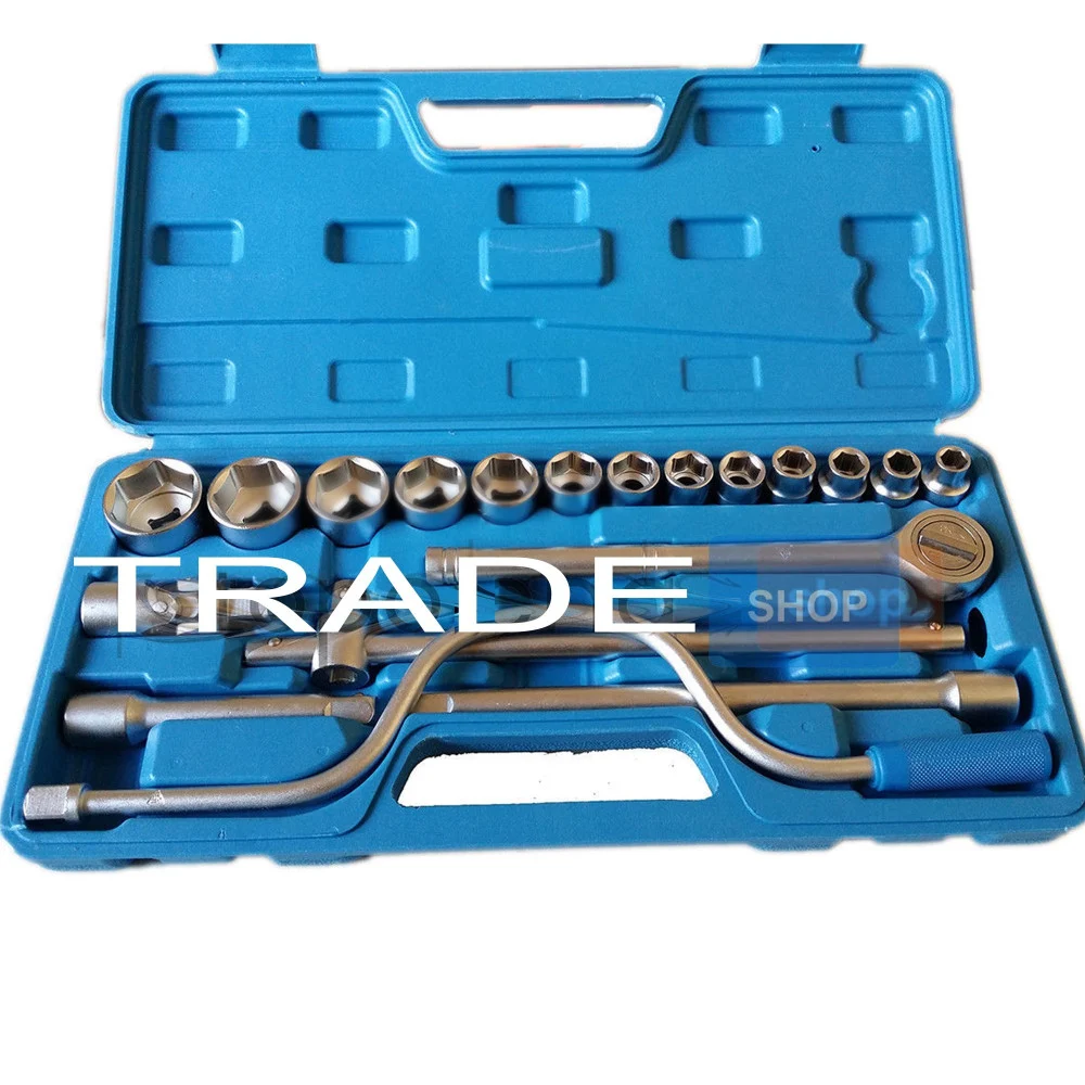 VALIGIA SET CHIAVI A BUSSOLA 19 PEZZI VANADIUM CON CRICCHETTO PROLUNGHE 125 250 - TrAdE Shop Traesio