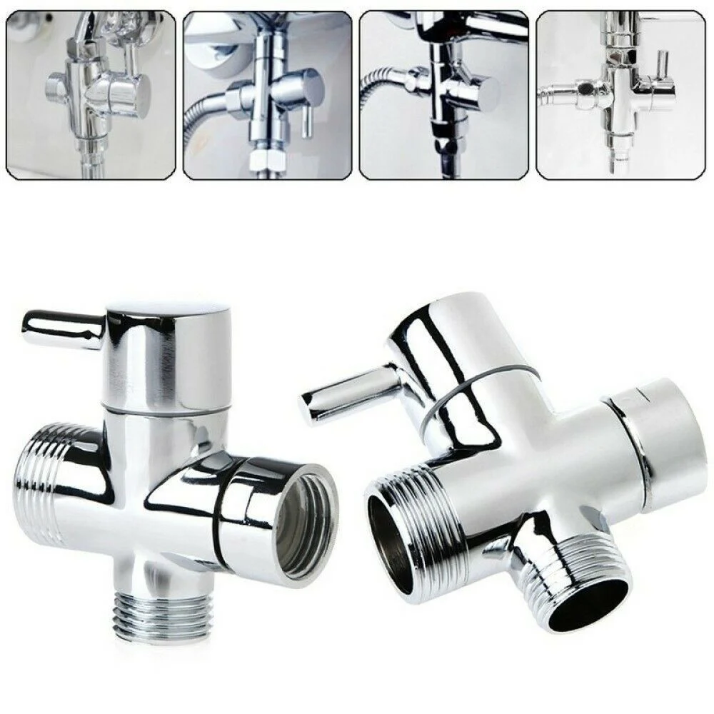 VALVOLA DEVIATRICE DEVIATORE 3 VIE RUBINETTO RICAMBIO DOCCIA 1/2" 3/4" 79352 - Cleafe