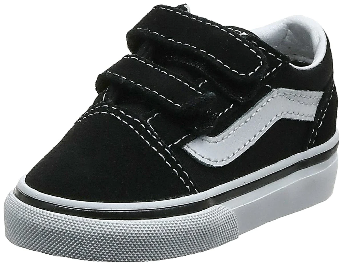 Vans Scarpe Unisex Old Skool V Bambini VN000VHE6BT1 Nero Bianco 21 cm