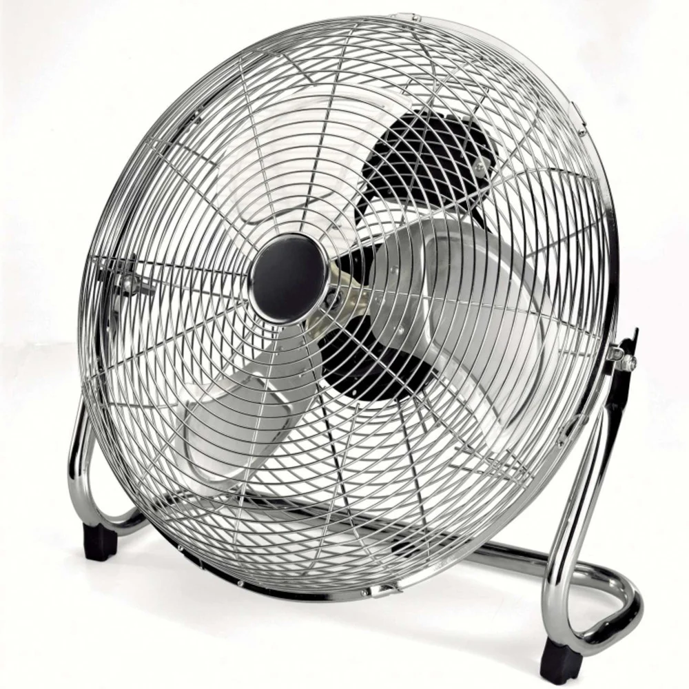 VENTILATORE 3 PALE IN ALLUMINIO OSCILLANTE DIAMETRO 35 CM 120W STAND IN METALLO - TrAdE Shop Traesio