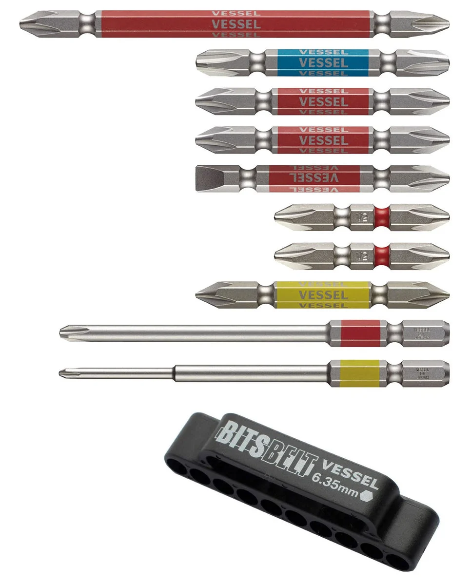 VESSEL Porta Bit per Cintura 10 Pezzi Compatibile 40V GS10P-01
