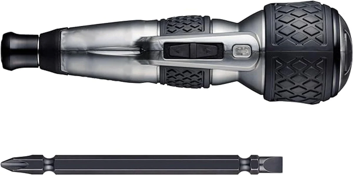 VESSEL Cacciavite elettrico impugnatura a sfera 3 modalità Plus Grigio 1 bit