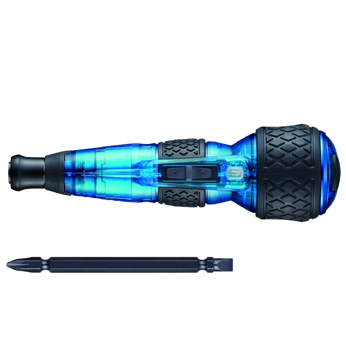 VESSEL Destornillador Eléctrico con Agarre de Bola 3 Modos Modelo 220USB-P1GBL Azul