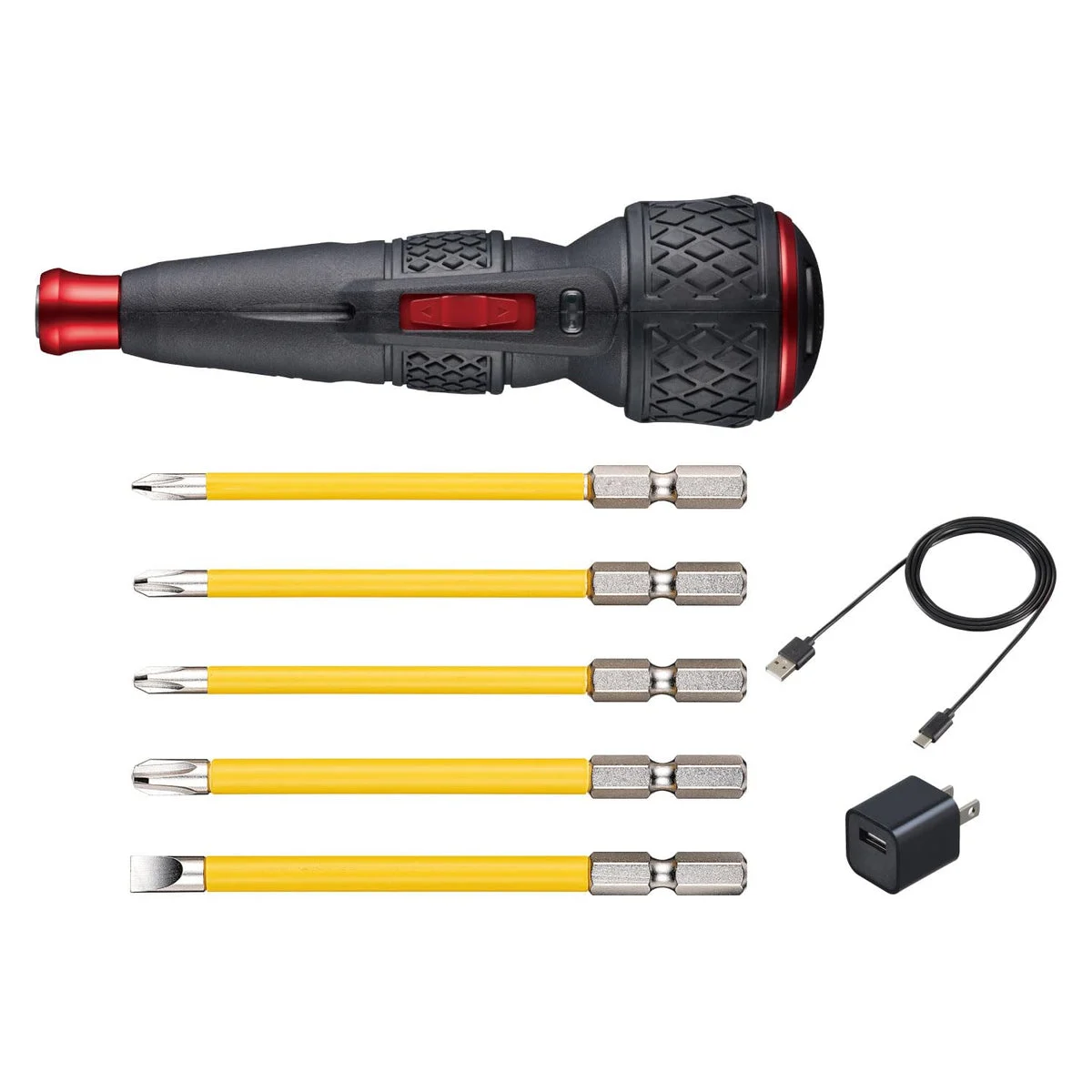 VESSEL cacciavite elettrico a sfera USB-C 3 N·m con 5 bit 220USBC-5