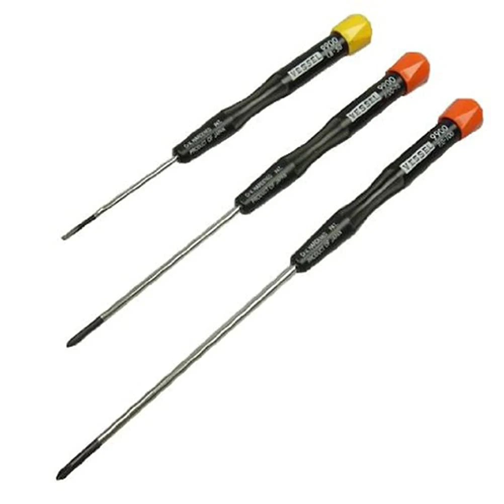 VESSEL Set cacciaviti di precisione Phillips #00 #0 e taglio 1.8 mm 9902 3 pezzi